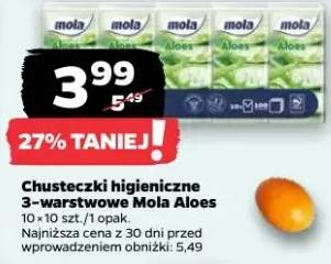 Chusteczki higieniczne 3-warstwowe Aloes