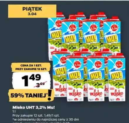 Mleko UHT 3,2% Mu!