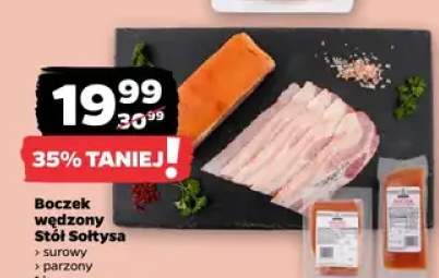 Boczek wędzony surowy, parzony