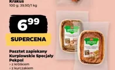 Pasztet zapiekany Kurpiowskie Specjały Pekpol z królikiem, z kurczakiem