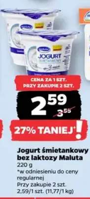 Jogurt śmietankowy bez laktozy
