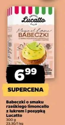 Babeczki o smaku czeskiego limoncello z lukrem i posypką