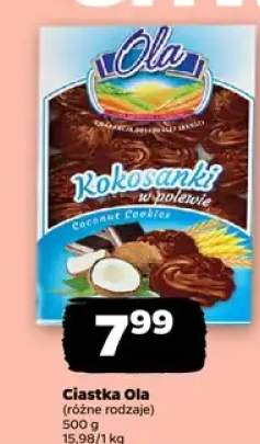 Ciastka kokosanki w czekoladzie