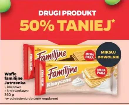 Wafle familijne klasyczne śmietankowe