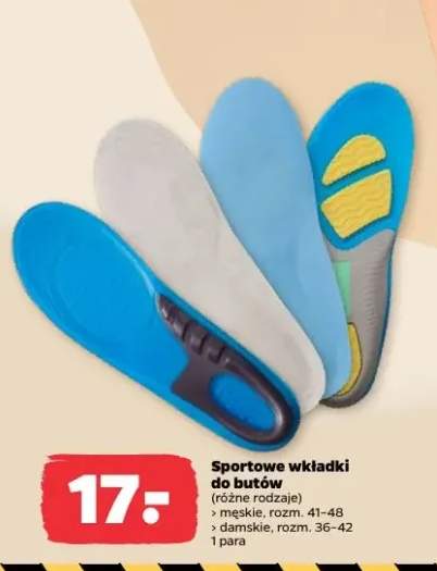 Sportowe wkładki do butów