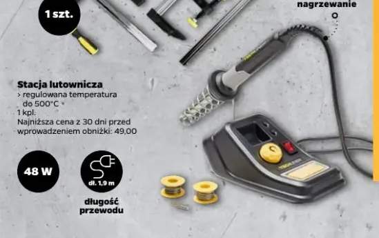 Stacja lutownicza temp regulowana do 500° C