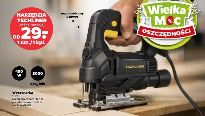 Wyrzynarka 450W 3000 obr./min różne rodzaje