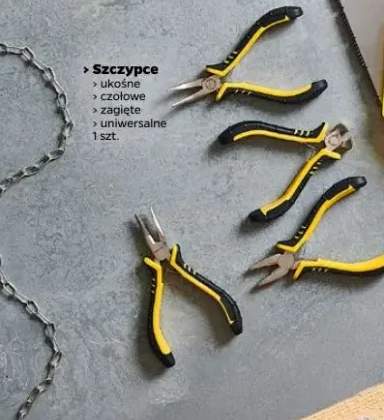 Szczypce ukośne, czołowe, zagięte, uniwersalne