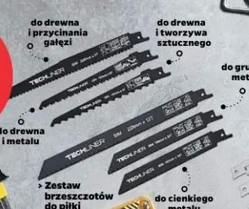 Zestaw brzeszczy do piły ukośnej szablastej