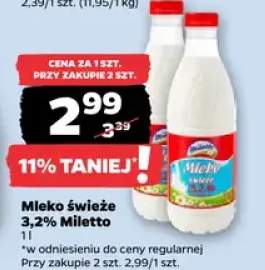 Mleko świeże 3,2% Miletto