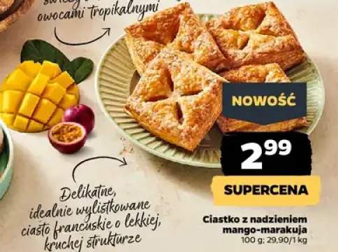 Ciastko z nadzieniem mango-marakuja