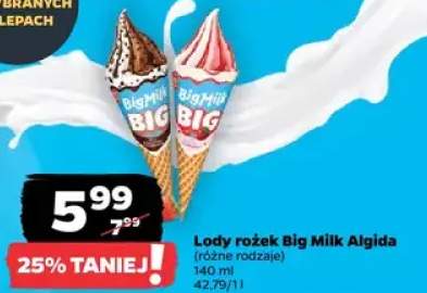 Lody rożek różne rodzaje