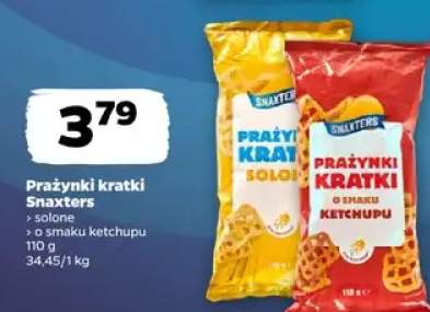 Prażynki kratki > solone > o smaku ketchupu