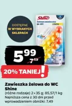 Zawieszka żelowa do WC Shine różne rodzaje