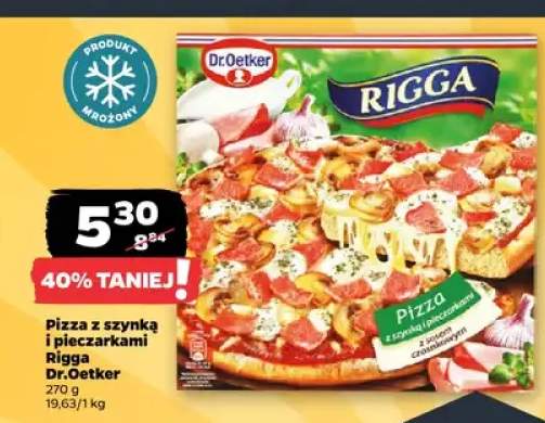 Pizza z szynką i pieczarkami Rigga