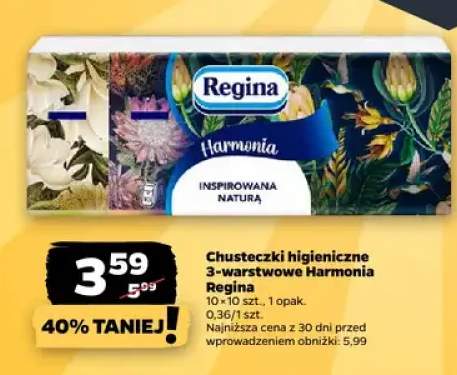 Chusteczki higieniczne 3-warstwowe Harmonia