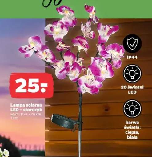 Lampa solarna LED storczyk