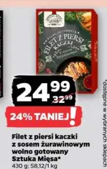 Filet z piersi kaczki z sosem żurawinowym wolno gotowany