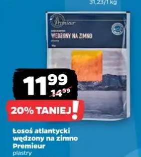 Łosoś atlantycki wędzony na zimno plastry