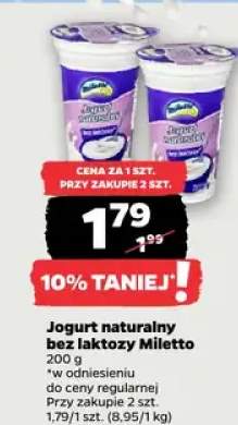 Jogurt naturalny bez laktozy