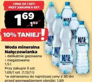 Woda mineralna nałęczowianka niegazowana