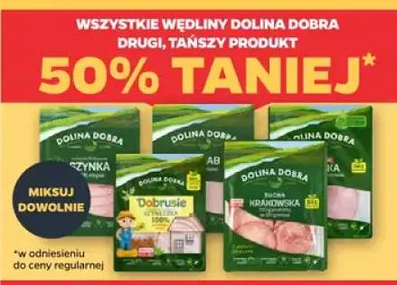 Wędliny dolina dobra drugi tańszy produkt 50% taniej