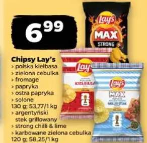 Chipsy lay's polska kiełbasa, zielona cebulka, fromage, papryka, ostra papryka, solone