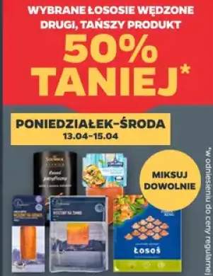 Łosoś wędzony drugi, tańszy produkt 50% taniej