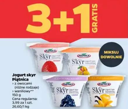 Jogurt skyr z owocami (różne rodzaje) waniliowy