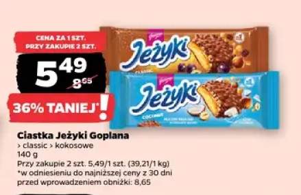 Ciastka Jeżyki Goplana kokosowe