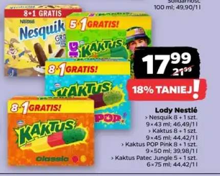 Lody Nesquik 8+1szt