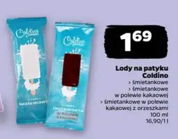 Lody na patykę Coldino śmietankowe w polewie kakaowej z orzeszkami