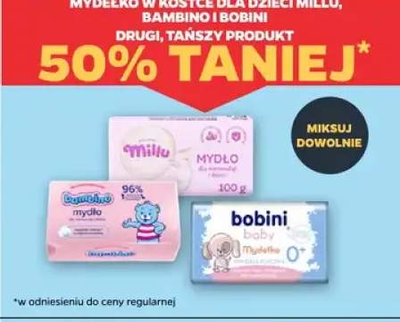 Mydełko w kostce dla dzieci Millu, Bambino i Bobini drugi tańszy produkt 50% taniej