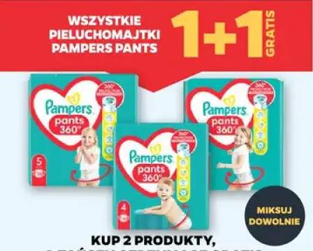 Pieluchomajtki Pampers Pants 1+1 gratis