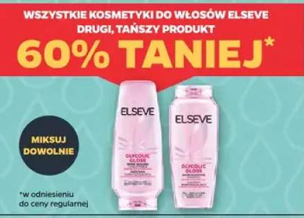 Kosmetyki do włosów Elseve drugi tańszy produkt 60% taniej