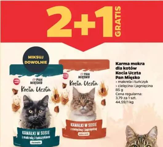 Karma mokra dla kotów kawałki w sosie makrela i tuńczyk