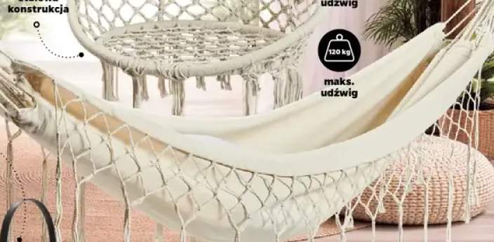 Hamak ogrodowy boho 100x200 cm