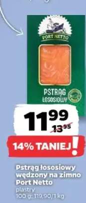 Pstrąg łososiowy wędzony na zimno Port Netto piastry