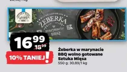 Żeberka w marynacie BBQ wolno gotowane