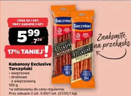 Kabanosy Exclusive z wieprzowe paluszki z wieprzowiną