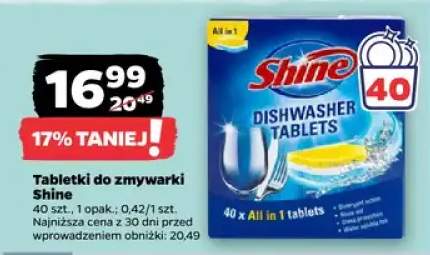 Tabletki do zmywarki Shine