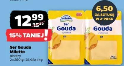 Ser żółty Miletto plastry Gouda, Tylżycki