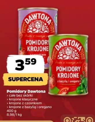 Pomidory krojone z bazylią i oregano