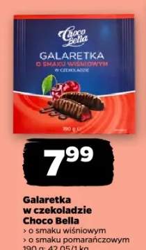 Galaretka w czekoladzie Choco Bella o smaku wiśniowym, o smaku pomarańczowym