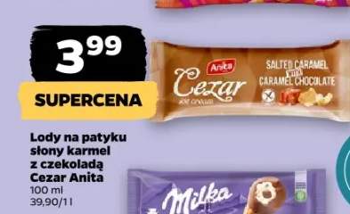 Lody na patyku słony karmel z czekoladą