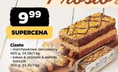 Ciasto makowo-porzeczewsy, kakao & orzeszki & wafeli, Gotszlik