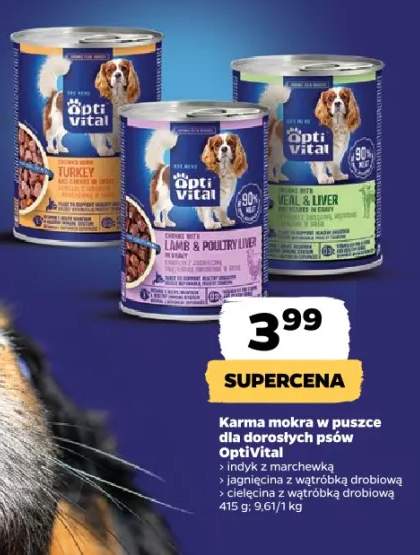 Karma mokra w puszce dla dorosłych psów jagnięcina z wątróbką drobiową