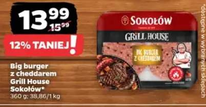 Big burger z cheddarem Grill House Sokołów