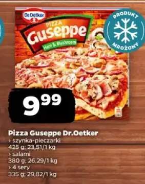 Pizza Guseppe Dr.Oetker z szynką-pieczarki, salami, 3 sery