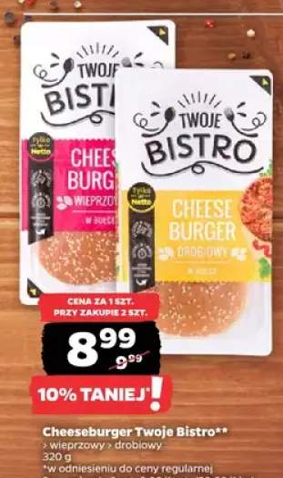 Cheeseburger Twoje Bistro wieprzowy, drobiowy